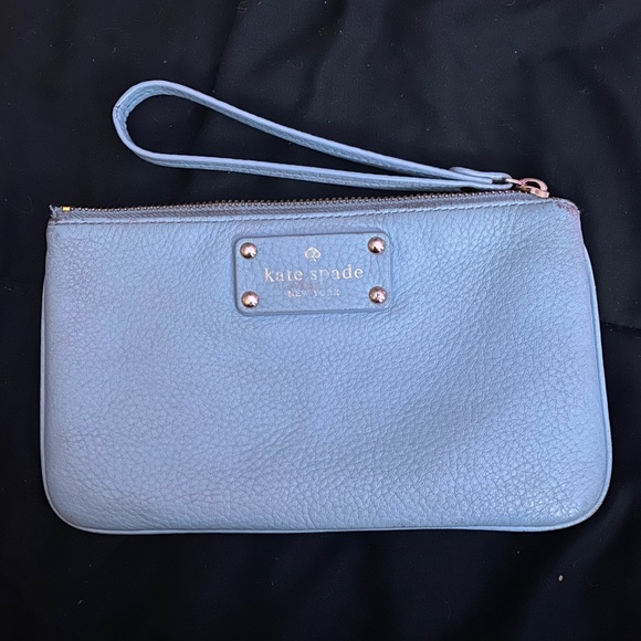 Kate Spade baby blue wristlet - Picture 1 of 3